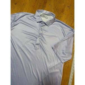 Collars & Co Polo Shirt Mens 3XL Purple Geometric  Dress Collar Performance Golf